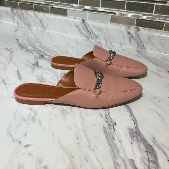 Coach Sofi leather slides mules petal pink - Picture 3 of 16